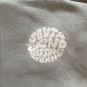 Unisex Gray South End Surf Shop Sweatshirt from Wrightsville Beach, NC